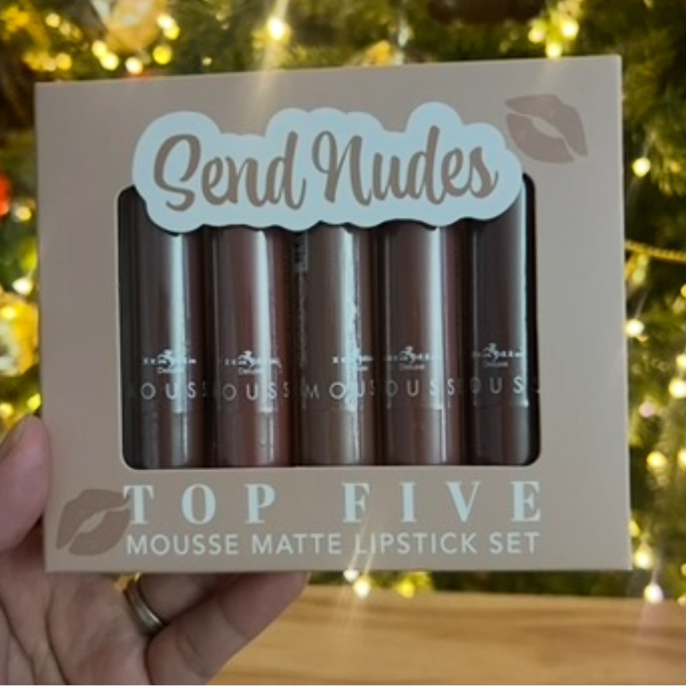 Italia Deluxe Top Five Send Nudes Mousse Matte Lipstick Set New